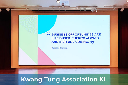 Indoor LED Screen at The Selangor and Kuala Lumpur Kwang Tung Association