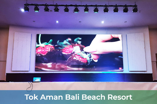Indoor LED Screen at Tok Aman Bali Beach Resort Kelantan