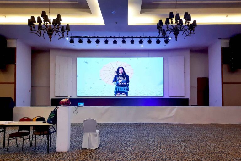 Indoor LED Screen with Professional Sound System at Tok Aman Bali Beach Resort