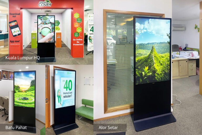 VEXO Digital Kiosk / Standee at Takaful outlets in Malaysia