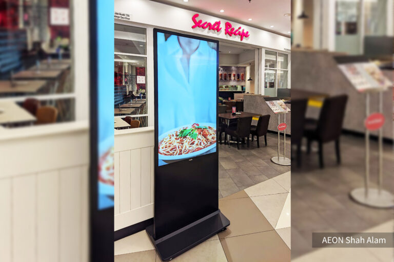 VEXO Digital Kiosk / Standee at Secret Recipe