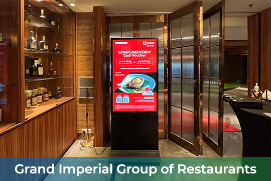 VEXO Digital Kiosk / Standee at Grand Imperial Group of Restaurants