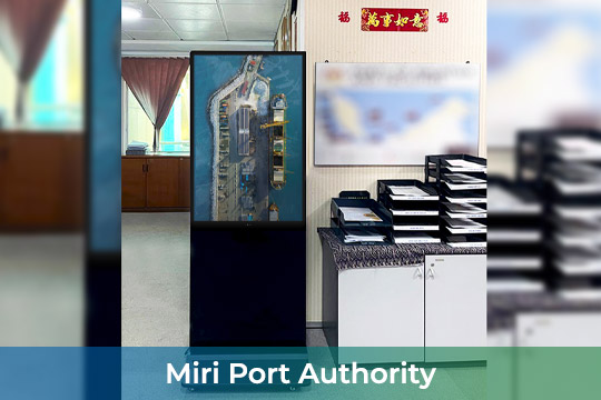 VEXO Digital Kiosk / Standee at Miri Port Authority