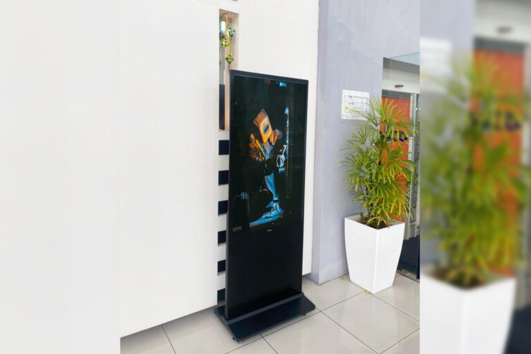 VEXO Digital Kiosk / Standee at TAMCO Switchgear Malaysia Sdn Bhd