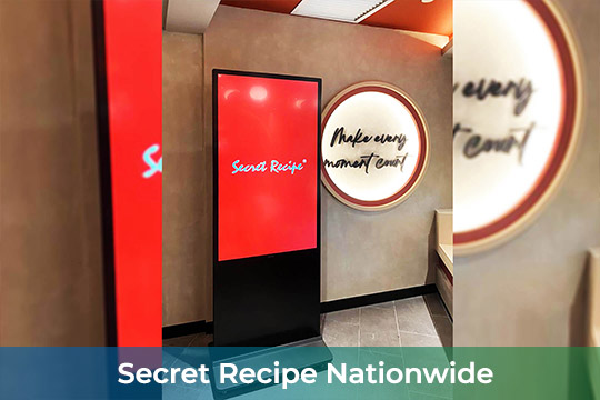 VEXO Digital Kiosk / Standee at Secret Recipe
