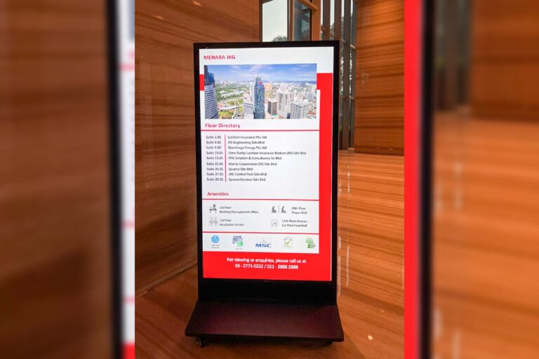 VEXO Digital Kiosk / Standee at JKG Tower Sdn Bhd