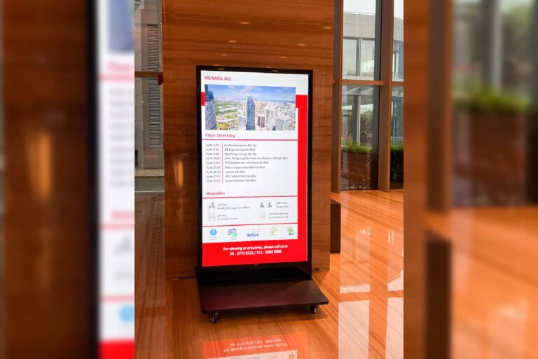 VEXO Digital Kiosk / Standee at JKG Tower Sdn Bhd