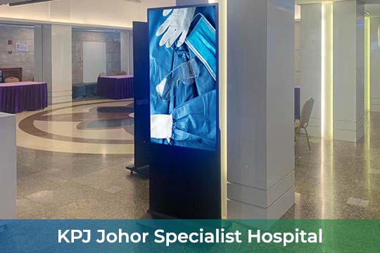 VEXO Digital Kiosk / Standee at KPJ Johor Specialist Hospital