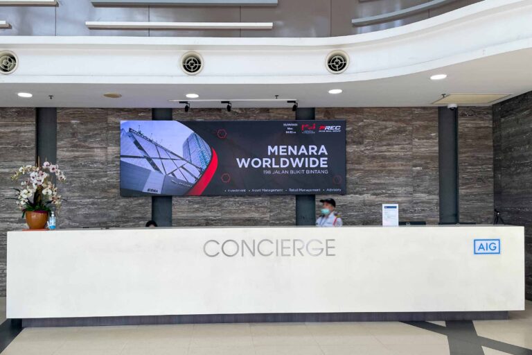 Indoor LED Screen at Menara Worldwide KL