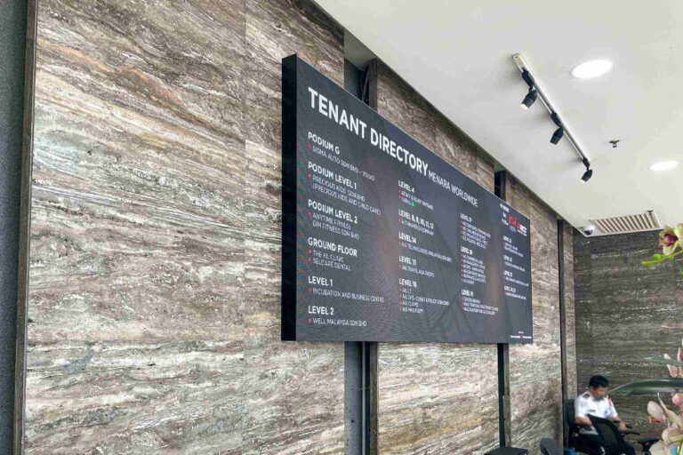 Indoor LED Screen at Menara Worldwide KL