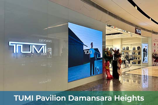 Indoor LED Screen at TUMI, Pavilion Damansara Heights