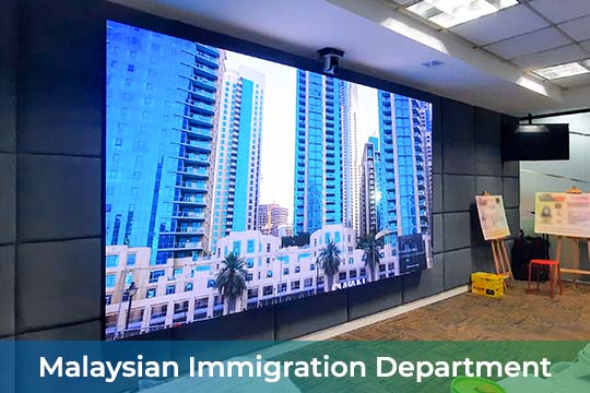 Indoor LED Screen at Malaysian Immigration Department, Putrajaya