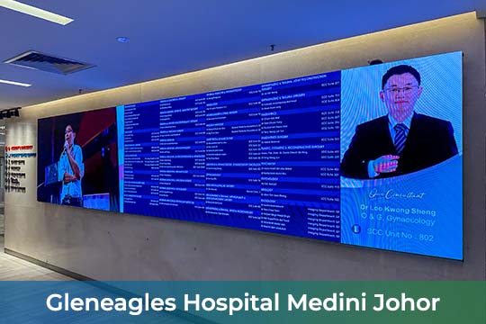 VANTA COB microLED Screen at Gleneagles Hospital Medini Johor
