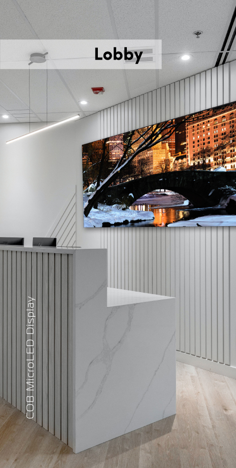 VANTA COB microLED Display commonly use in lobby