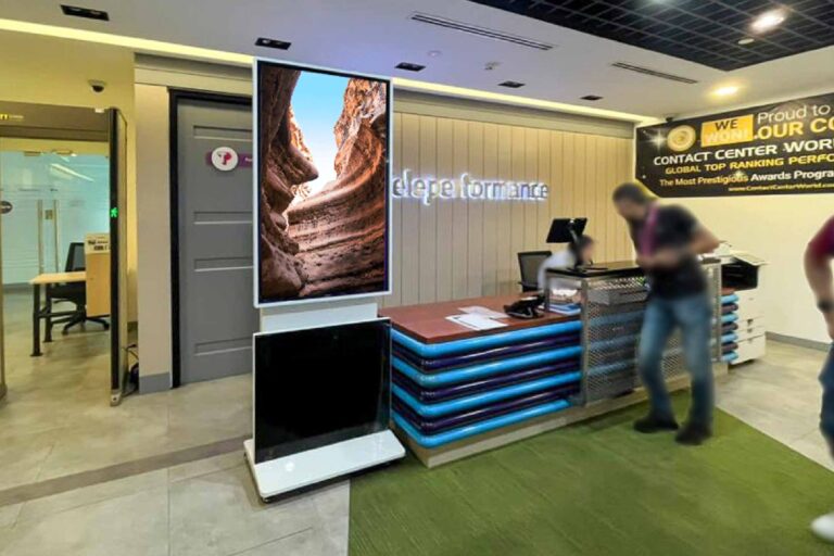 VEXO Rotatable Digital Kiosk at Teleperformance Malaysia, Petaling Jaya and Penang