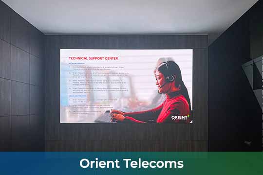 Indoor LED Screen at Orient Telecoms, Skylounge NU Sentral