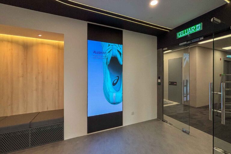 Indoor LED Screen at ASICS HQ at Menara IQ, Kuala Lumpur