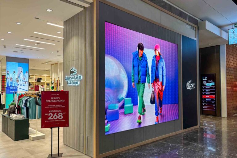 Indoor LED Screen at Lacoste, Pavilion Damansara Heights Mall