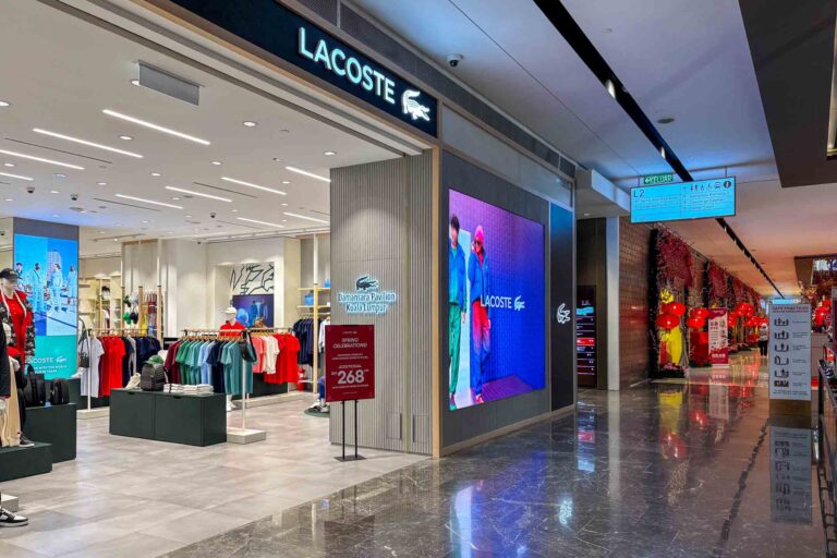 Indoor LED Screen at Lacoste, Pavilion Damansara Heights Mall