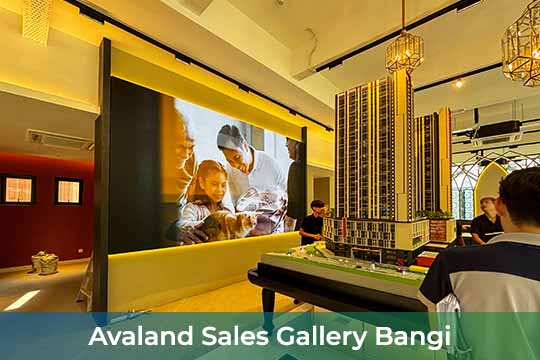 Indoor LED Screen at Avaland Sales Gallery Bangi