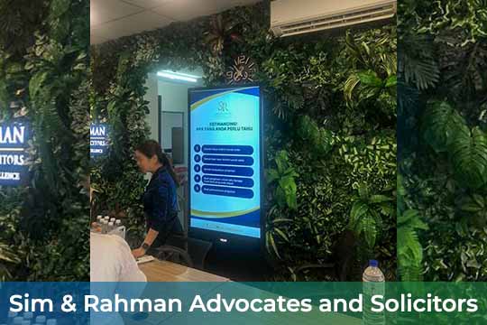 VEXO Digital Kiosk / Standee at Sim & Rahman Advocates and Solicitors