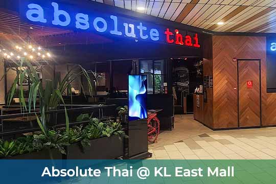 VEXO Digital Kiosk / Standee at Absolute Thai at KL East Mall