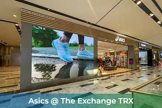 Indoor LED Screen at Asics, The Exchange TRX