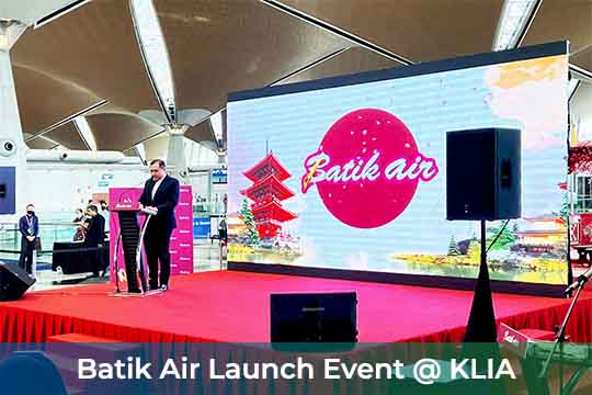 Indoor LED Screen Rental For Batik Air Launch Event at KLIA