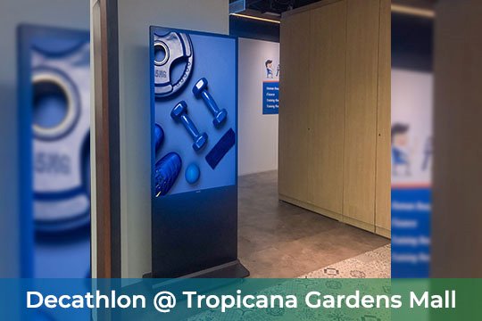VEXO Digital Kiosk / Standee at Decathlon at Tropicana Gardens Mall