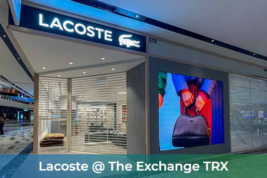 Indoor LED Screen at Lacoste, The Exchange TRX