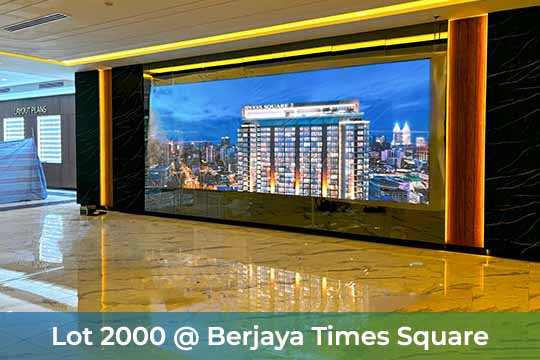 Indoor LED Screen at Lot 2000, Berjaya Times Square