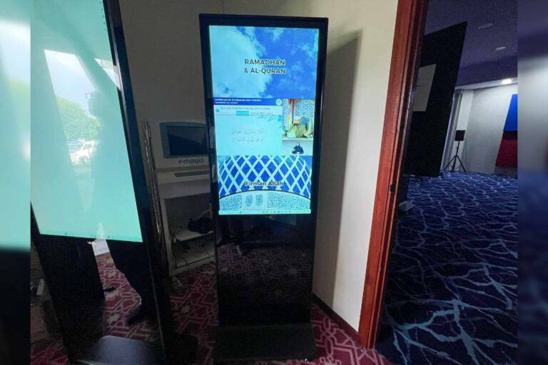 Interactive Touch-screen Kiosk / Standee at Masjid Negeri Shah Alam