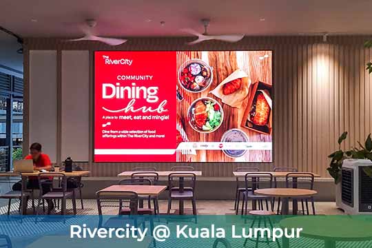 Indoor LED Screen at Rivercity at Kuala Lumpur