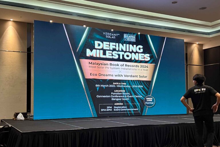 Event / Rental LED Screen for Malaysia Book of Records 2024 X Eco Dreams with Verdant Solar at Connexion Conference & Event Centre – CCEC