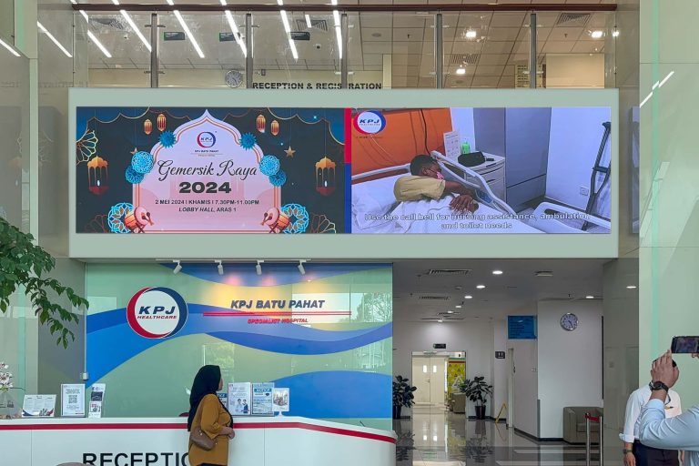 Indoor LED Screen at KPJ Batu Pahat Specialist Hospital