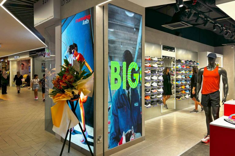 Indoor LED Screen at Running Lab, 1 Utama Shopping Centre