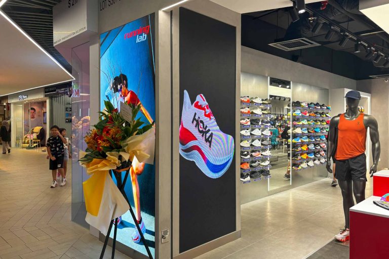 Indoor LED Screen at Running Lab, 1 Utama Shopping Centre
