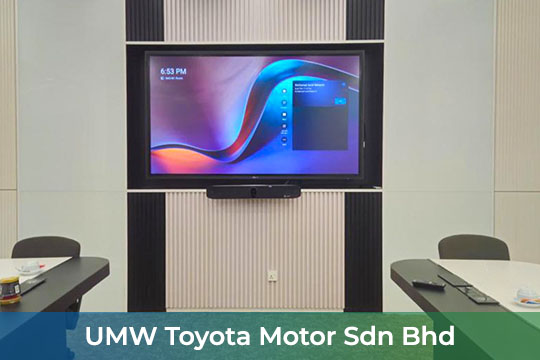 Dell Smart Interactive Panel and Poly x70 All-In-One Video Bar at UMW Toyota Motor Sdn Bhd