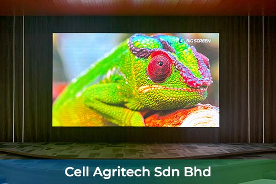 VANTA COB microLED Screen at Cell Agritech Sdn Bhd