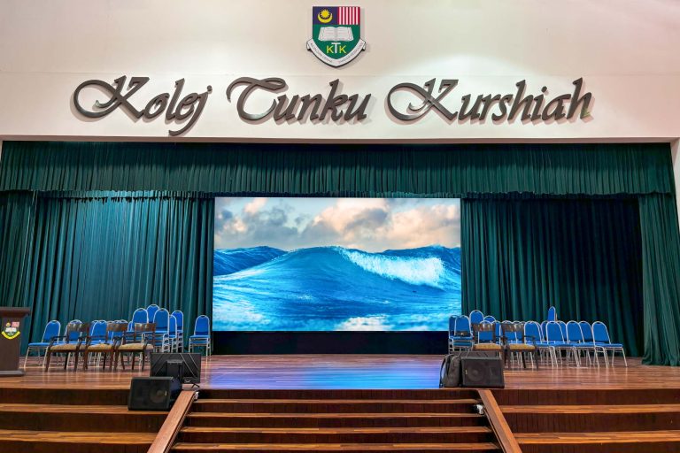 Indoor LED Screen for Kolej Tunku Kurshiah at Dewan Budiman Kolej Tunku Kurshiah