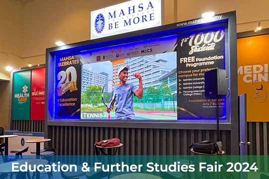 Event / Rental LED Screen for MAHSA University Malaysia at Education & Further Studies Fair 2024, Mid Valley Exhibition Center (MVEC)