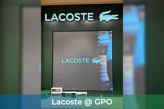 Indoor LED Screen for Lacoste at Genting Highland Premium Outlets