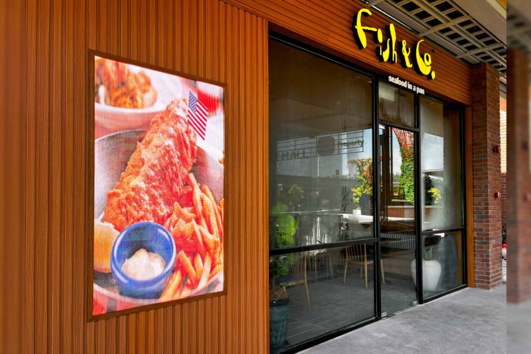 Outdoor LED Screen for Fish & Co. at Elmina Lakeside Mall