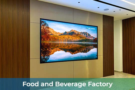 VANTA COB microLED Screen for Food and Beverage Factory