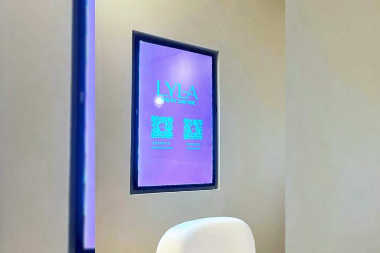 VEXO Digital Kiosk / Smart Digital Signage at LYLA Beauty Lounge