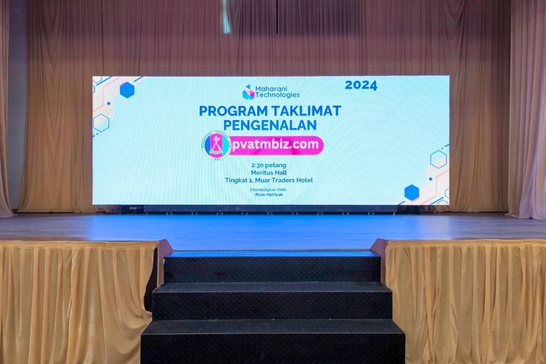Event / Rental LED Screen for Program Taklimat Pengenalan pvatmbiz.com at Muar Traders Hotel
