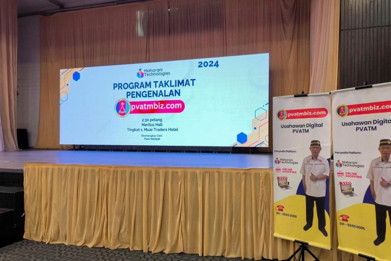 Event / Rental LED Screen for Program Taklimat Pengenalan pvatmbiz.com at Muar Traders Hotel
