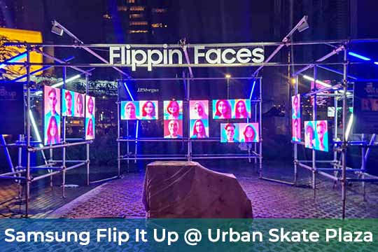 Event / Rental LED Screen for Samsung Flip It Up at Urban Skate Plaza, MRT Ampang Park