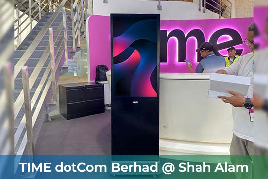 VEXO Smart Interactive Panel at the TIME dotCom Berhad at Hicom-glenmarie Industrial Park, Shah Alam