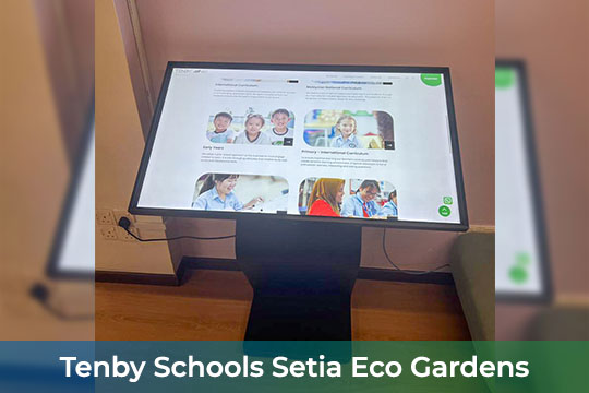 Interactive Touch Digital Kiosk Windows at Tenby Schools Setia Eco Gardens